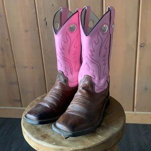 Old West pink Girls western Boots